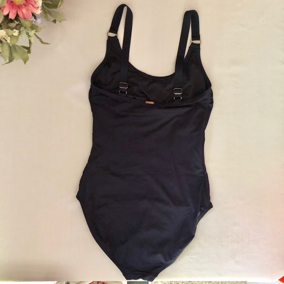 Calvin Klein Starburst One-Piece Swimsuit.  Navy Size 6 - Picture 3 of 16